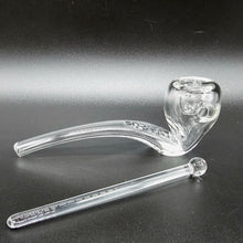 Load image into Gallery viewer, Glenn's Briar Glass Pipe - Clear Glass