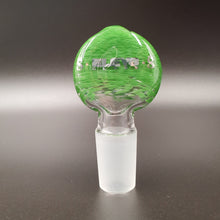 Load image into Gallery viewer, Angled Ground Glass Mouthpiece 18mm - Elev8 Media Green - front view
