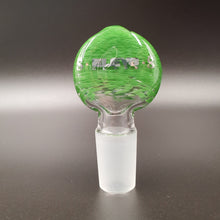 Load image into Gallery viewer, Angled Ground Glass Mouthpiece 18mm - Elev8 Media Green - front view
