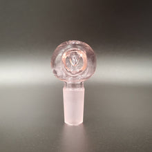 Load image into Gallery viewer, Angled Water Pipe Hose Adapter - 14mm Male - Elev8 pink front view