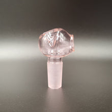 Load image into Gallery viewer, Angled Water Pipe Hose Adapter - 14mm Male - Elev8 pink side view