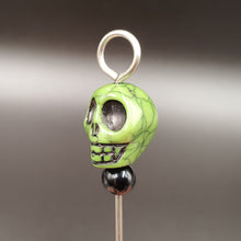 Load image into Gallery viewer, Skull Pick / Poker / Dab Tool - Stainless Steel green