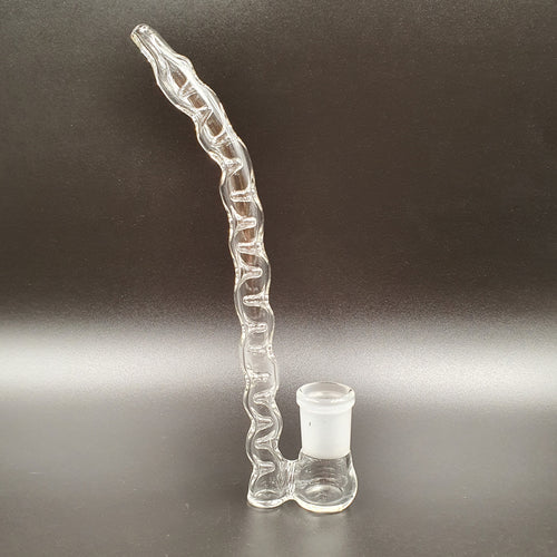 Dimpled J-hook - flat mouthpiece - 18mm female joint
