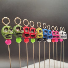 Load image into Gallery viewer, Skull Pick Poker Stirrer for herb vape