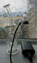 Load image into Gallery viewer, 30mm Round E-nail with Quartz Banger, Quartz insert, Bubble Carb Cap and Mini Percolator Recycling Rig