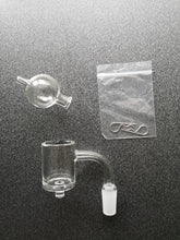 Load image into Gallery viewer, 30mm Quartz Banger, Quartz bubble carp cap and Cotter pins for 30mm or 25mm enail