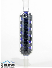 Load image into Gallery viewer, Saturn - All-Glass Vapor Tamer - Cooling Device - Blue spiral black beads