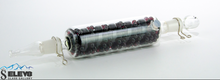 Load image into Gallery viewer, Saturn - All-Glass Vapor Tamer - Cooling Device black spiral purple beads