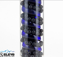 Load image into Gallery viewer, Saturn - All-Glass Vapor Tamer - Cooling Device blue sprial black beads