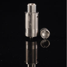 Load image into Gallery viewer, HVT Sai Saionara Top Air Flow in Titanium and Stainless Steel (titanium shown). Recommended Vape Supplies - CBD and Aromatherapy Atomizer and Diffuser