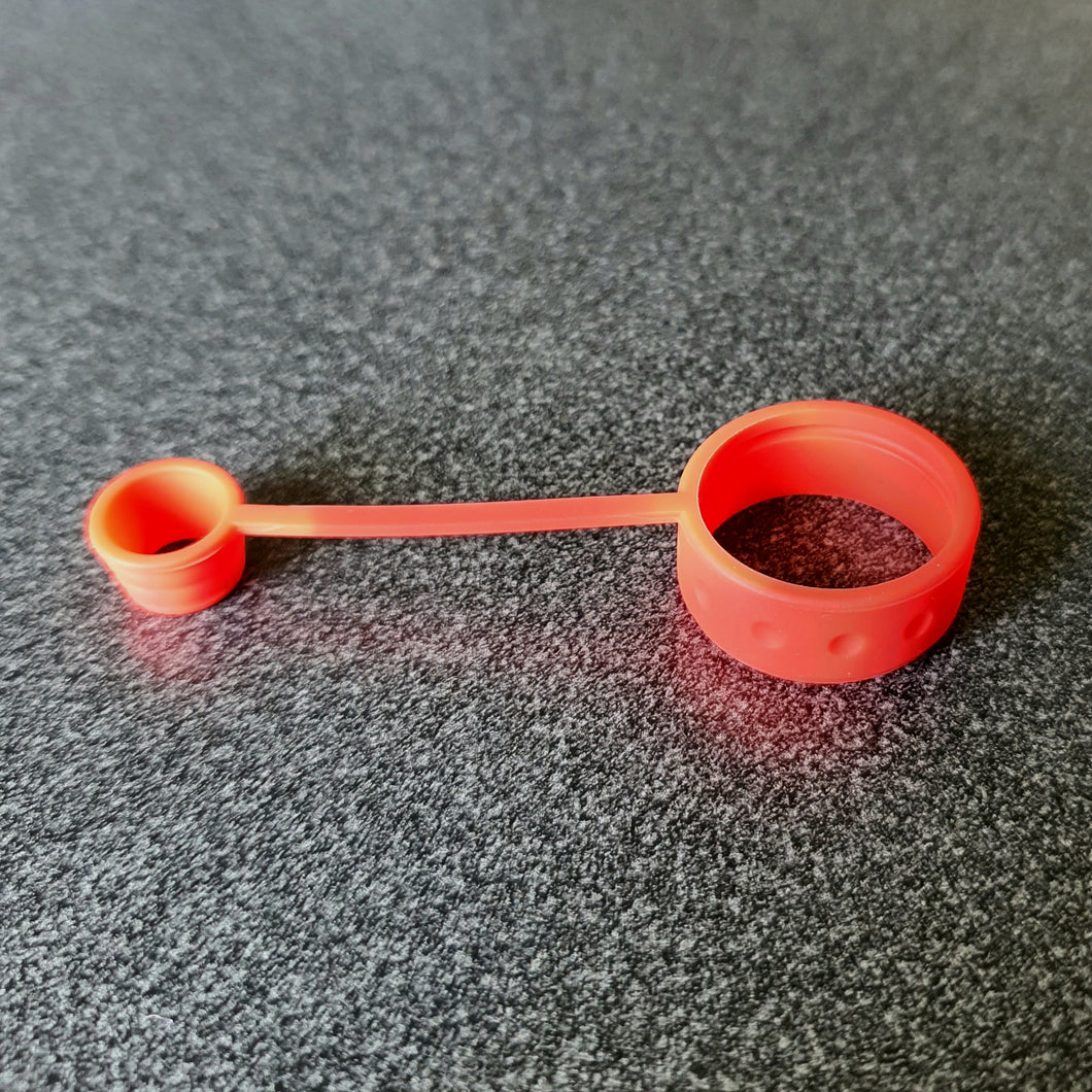 Silicone Carb Cap Tether - Red