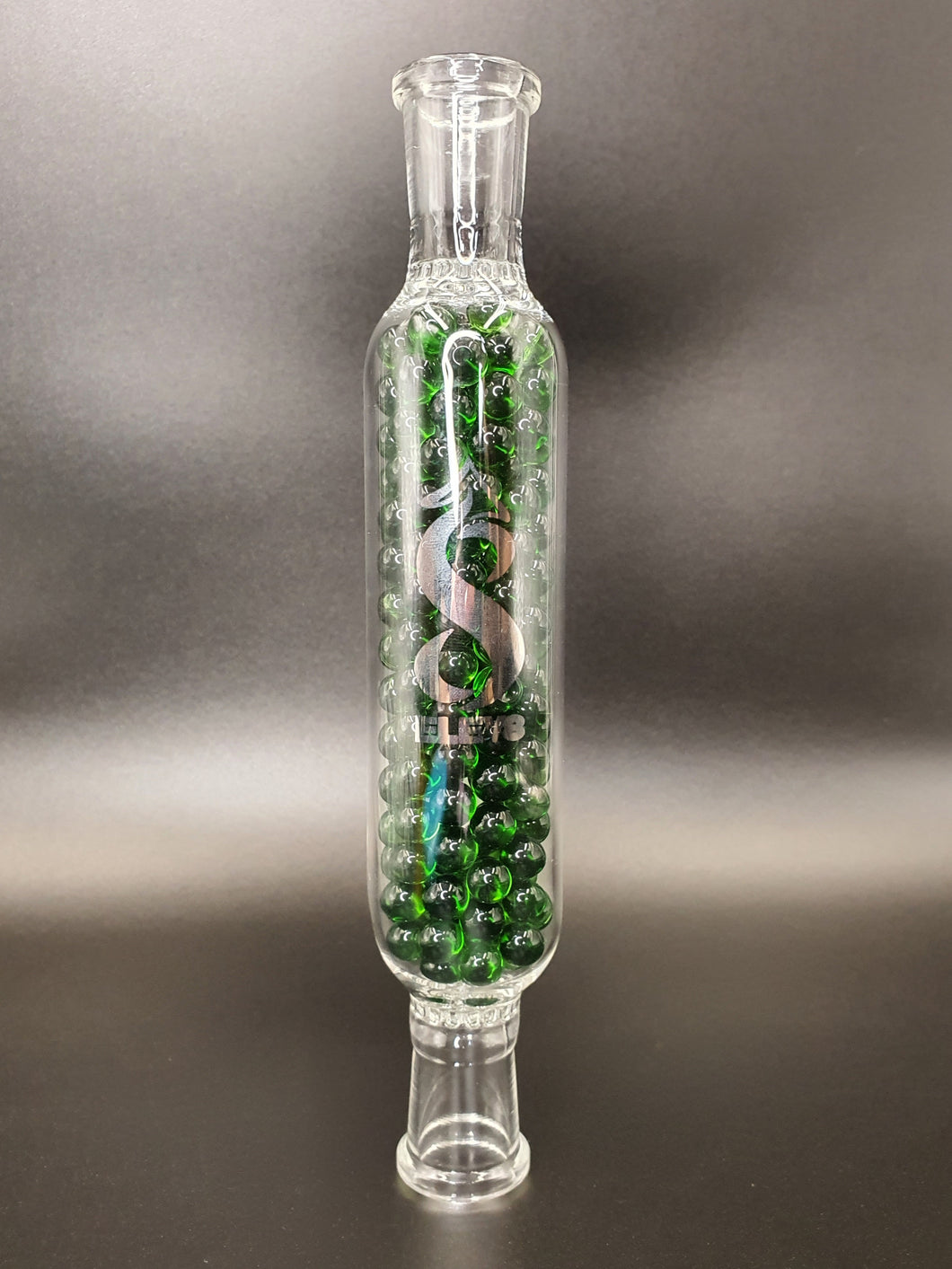 All-Glass Vapor Tamer Cooling Device with Green Beads - Elev8