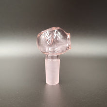 Load image into Gallery viewer, Angled Water Pipe Hose Adapter - 14mm Male - Elev8 pink side view
