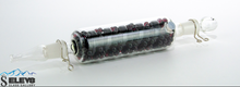 Load image into Gallery viewer, Saturn - All-Glass Vapor Tamer - Cooling Device black spiral purple beads
